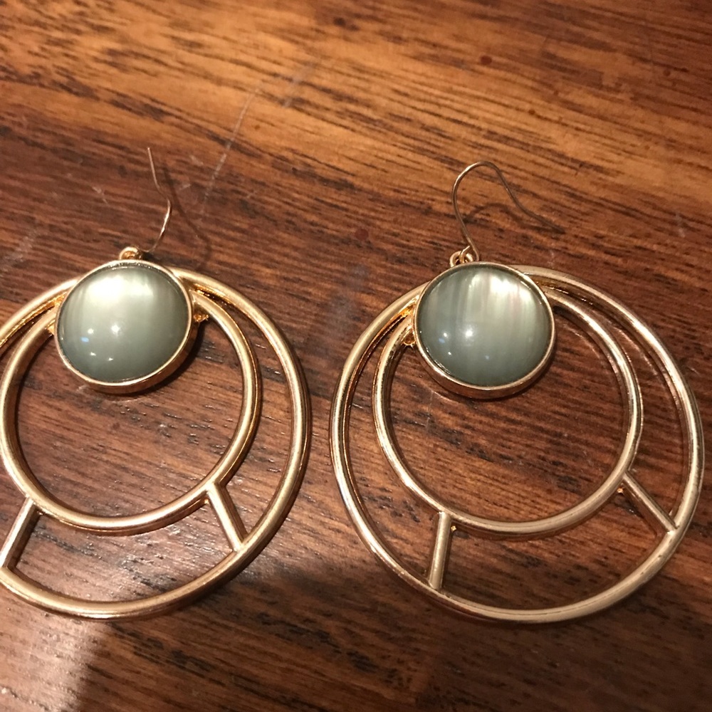 Gold and Green Hoops